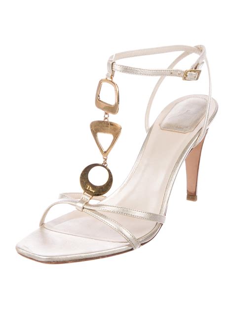 christian dior sandals with strap.